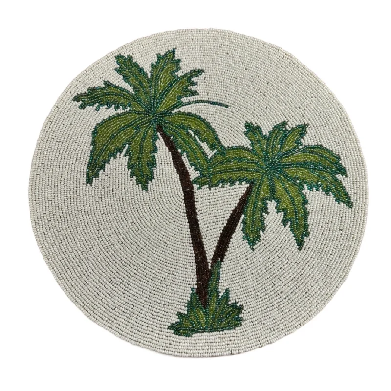 'Palm Tree' Glass Beaded Placemat - 25% OFF