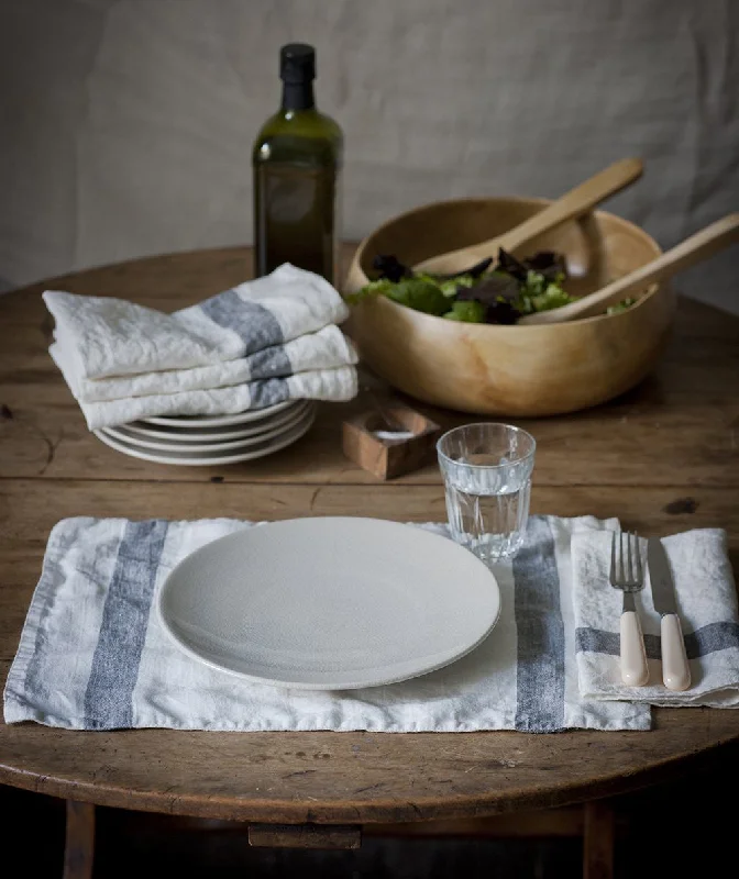 Charcoal Stripe Linen Placemat | Arles Collection