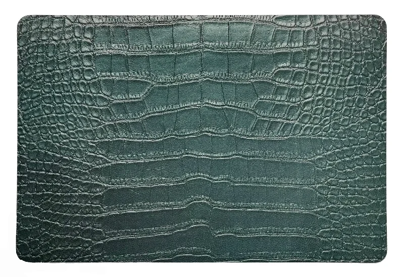 Crocodile Patina 17.5 Rectangle Pebble Placemats, Set Of 4