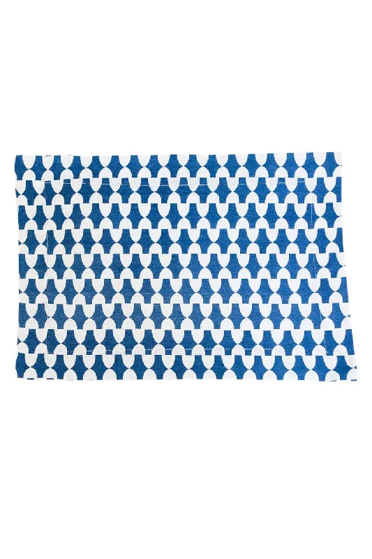 lantern indigo blue printed cloth placemats