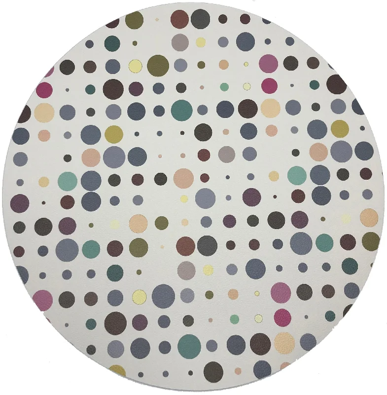 Mod Confetti Sophisticate 16 Round Pebble Placemats, Set Of 4