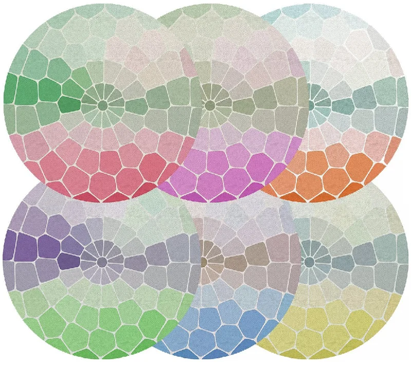 Mosaico Set 16 Round Pebble Placemat Set of 6