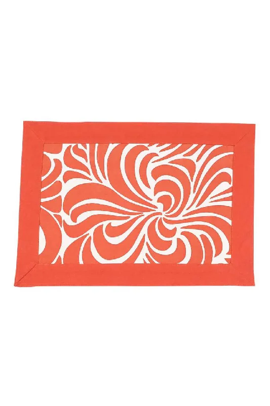 nouveau ginger orange reversible cloth placemat