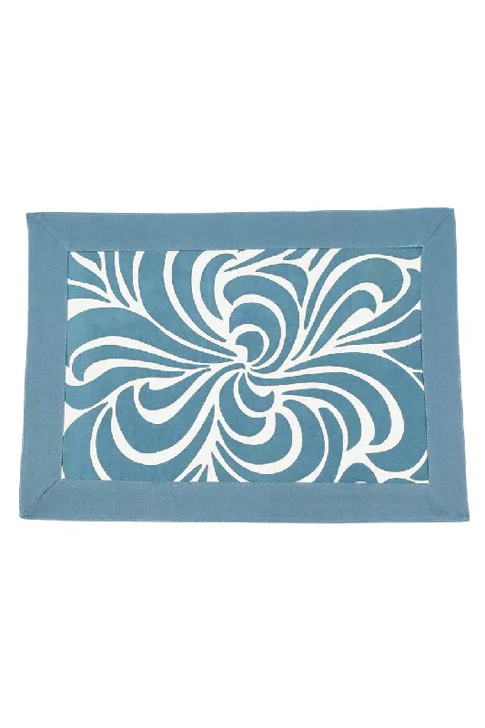 nouveau midnight blue reversible cloth placemat