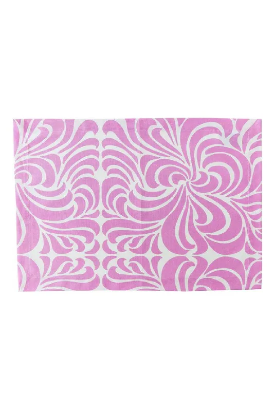 nouveau orchid pink printed cloth placemats