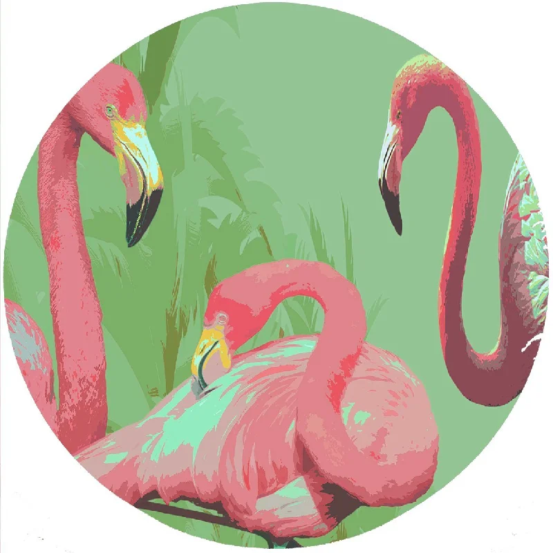 Palm Springs Flamingo 16 Round Pebble Placemat Set of 4