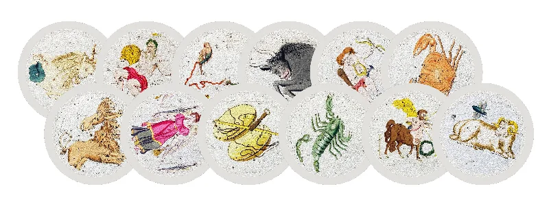 Zodiac White Set 16" Round Pebble Placemat Set of 12