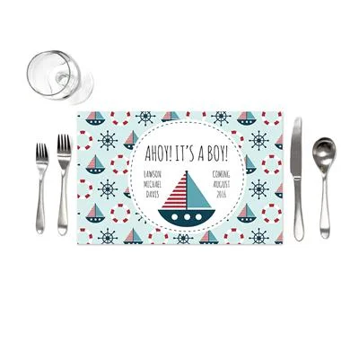 Ahoy it's A Boy Baby Shower Placemats