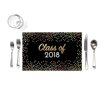 Class Of Gold Graduation Placemats