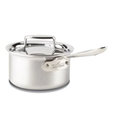 All-Clad D5 1.5 Qt Sauce Pan with Lid, Brushed Stainless