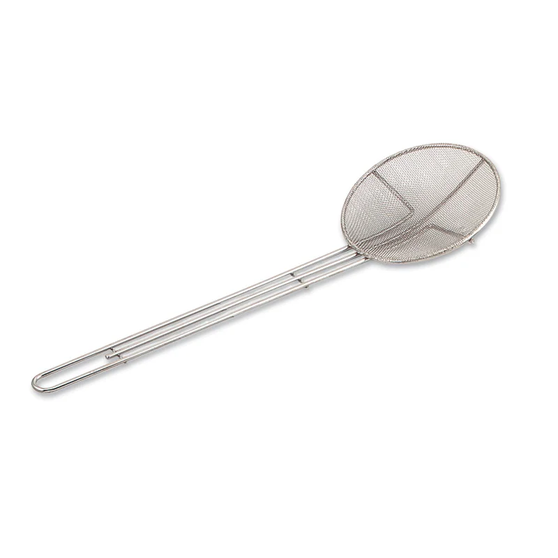 Browne 6.5" Round Fine Mesh Skimmer, 14" Handle