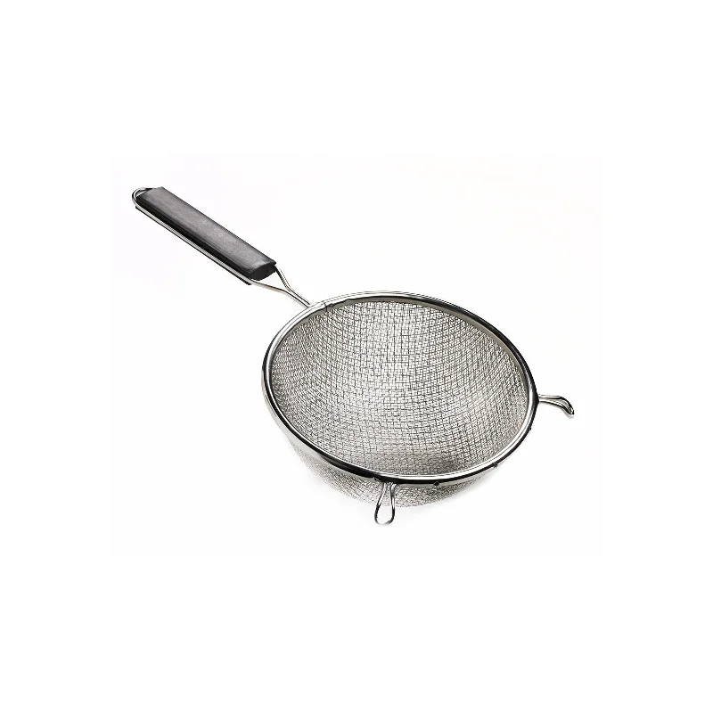 Browne 8" Double Fine Mesh Strainer with Plastic Handle