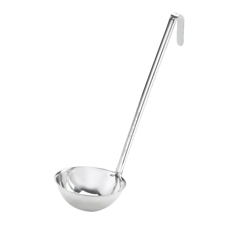 Browne Optima 3 Oz Ladle with Grooved Handle, Stainless Steel