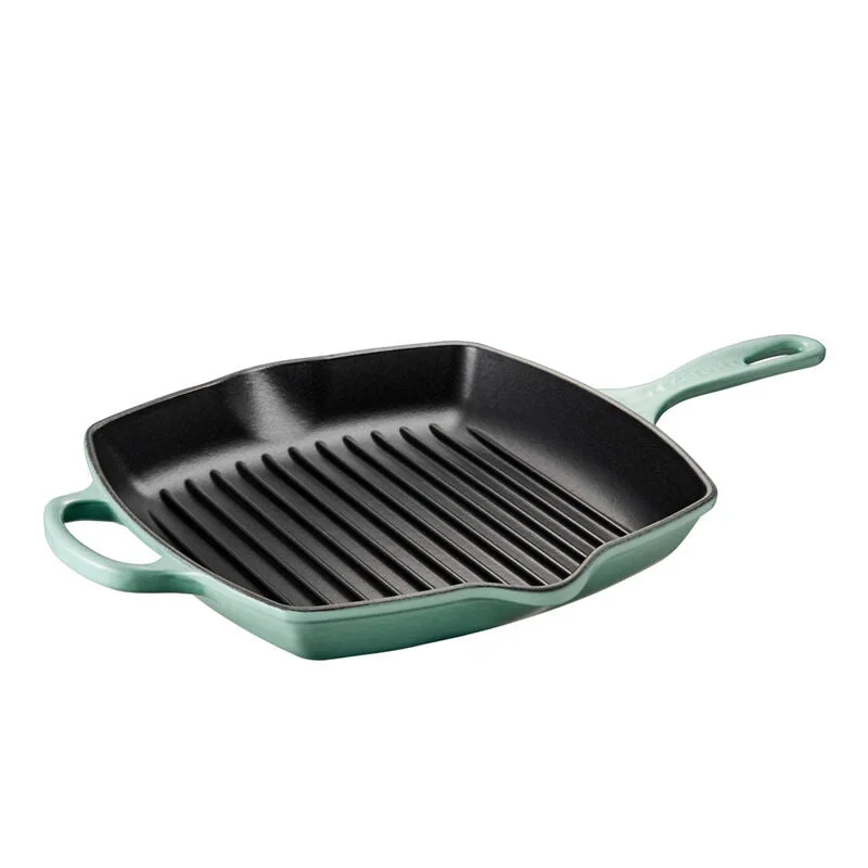 Le Creuset 10.25" Square Skillet Grill, Sage