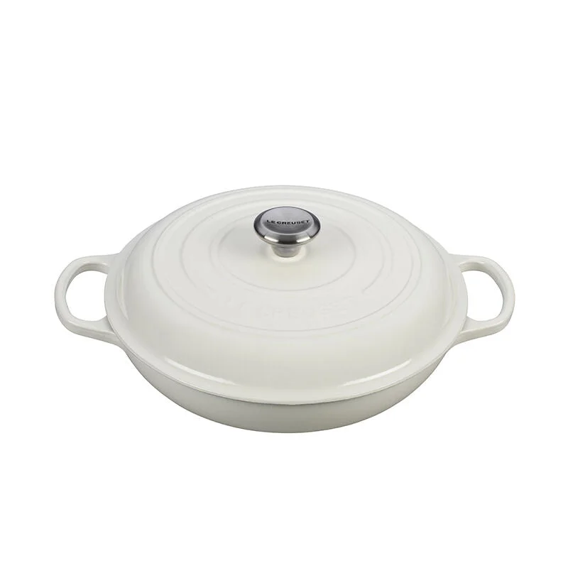 Le Creuset 3.5 Litre Braiser, White (21180030010041)