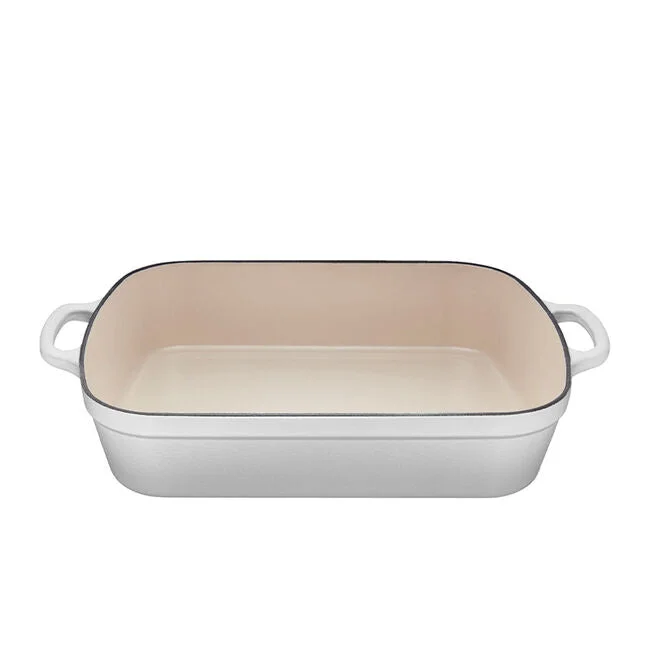 Le Creuset 4.9 Litre Rectangular Roaster, White