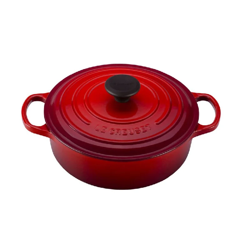 Le Creuset 6.2 Litre Shallow Round French Oven, Cerise