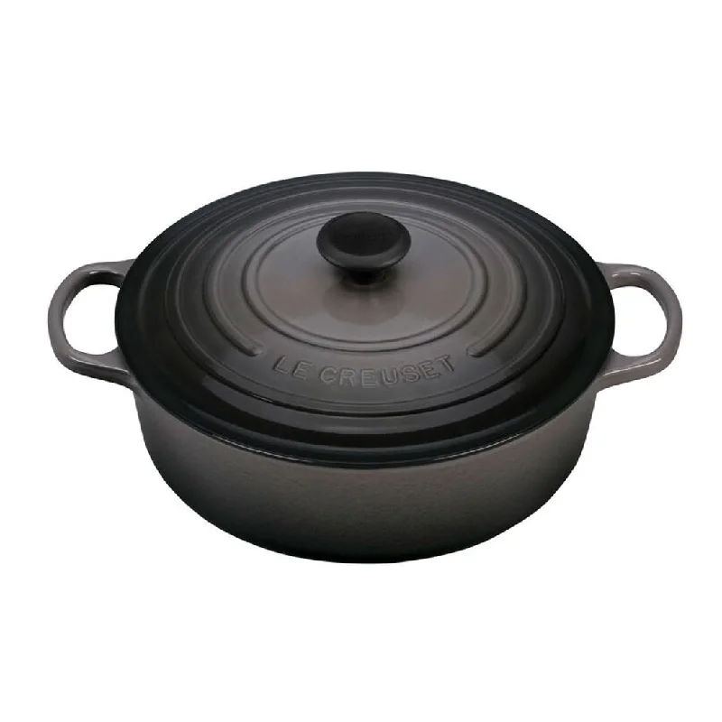 Le Creuset 6.2 Litre Shallow Round French Oven, Oyster