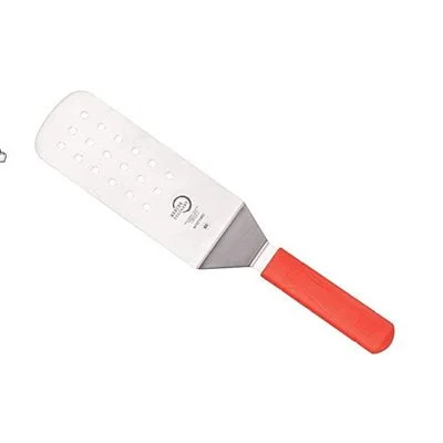 Mercer Culinary 8" x 3" Perforated Turner, Red Handle