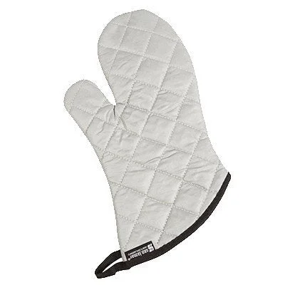 San Jamar 15" Silicone Coated Freezer / Oven Mitt, Silver