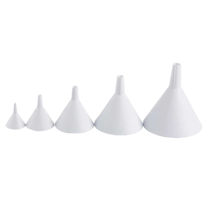 TableCraft 5 Piece Funnel Set, Plastic, White