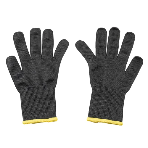 TableCraft Cut Resistant Glove with Yellow Cuff, Black, Small