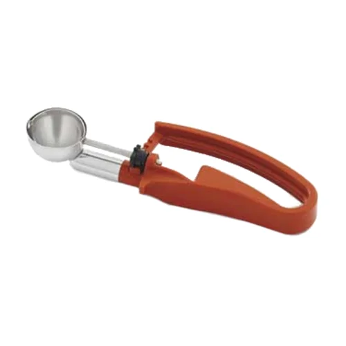 Vollrath 0.67 Oz Squeeze Handle Disher #50, Terracotta Handle