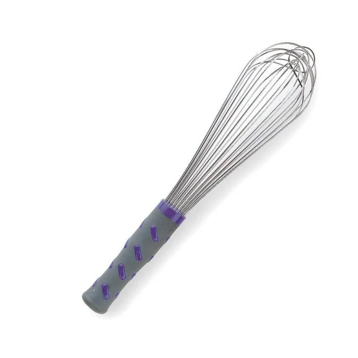 Vollrath 12" Piano Whip with Purple Handle, Stainless Steel