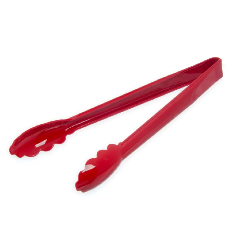 Carlisle 12" Utility Tongs, Red, Plastic