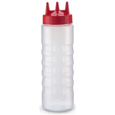 Vollrath 24 Oz Clear Squeeze Bottle with Triple Tip