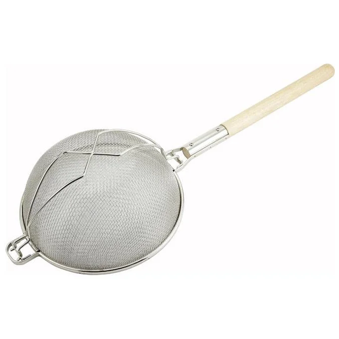 Winco 14.25" Double Mesh Strainer, Heavy Duty - MST-14D