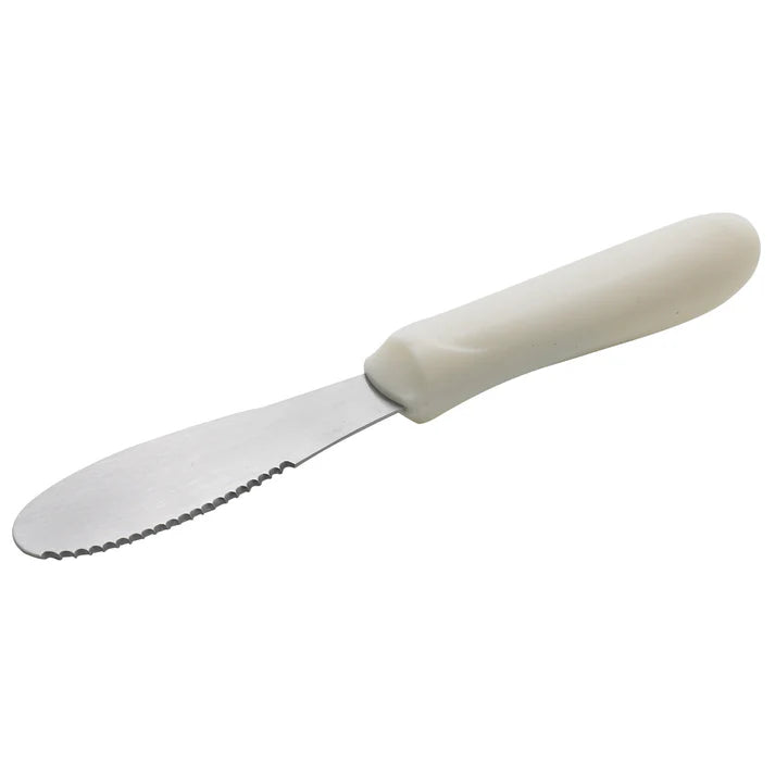 Winco 3.6" Sandwich Spreader with White Handle - TWP-31