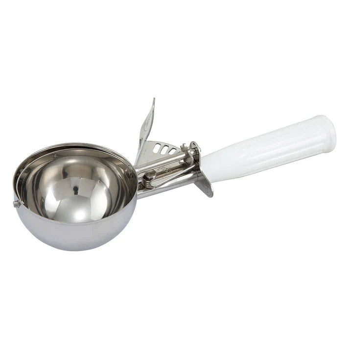 Winco 4.67 Oz Ice Cream Disher #6, White - ICD-6