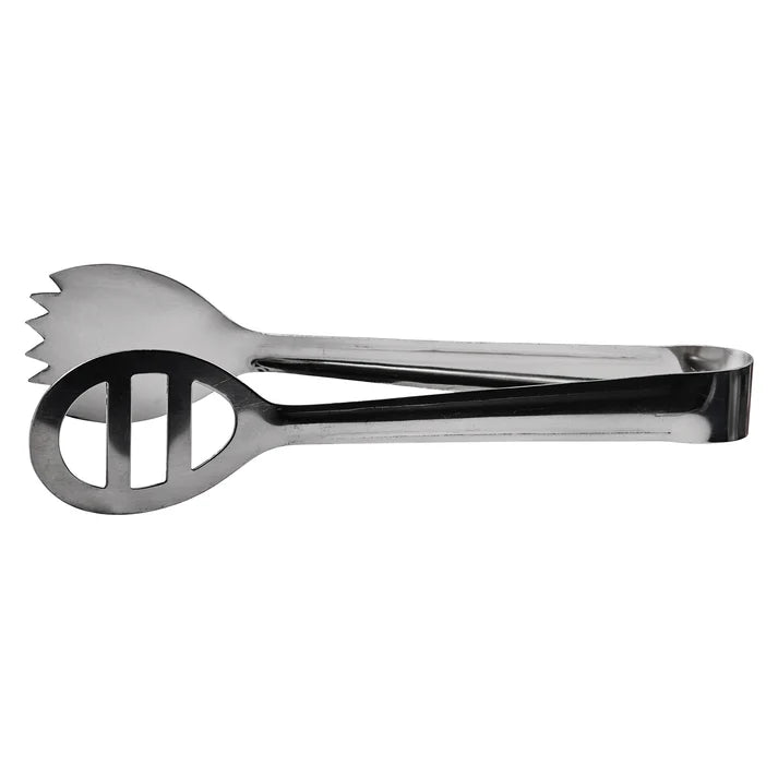 Winco 7.75" Oval Salad Tongs, Stainless Steel - PTOS-8