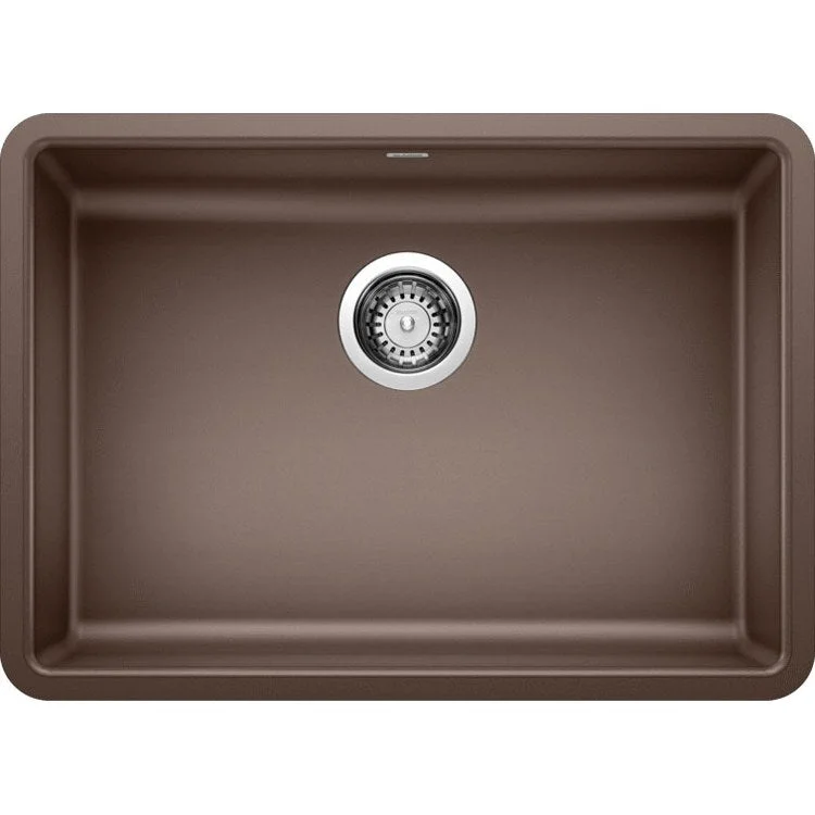 Kitchen Sink Precis 25 x 18 Inch Single Bowl Single ADA Cafe Brown Undermount Rectangle Drain Location Rear Center Depth 5 Inch Heat and Scratch Resistant