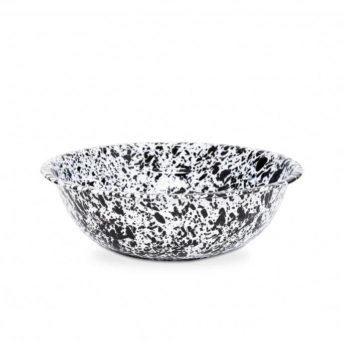 Crow Canyon - Enamelware Splatter Medium Basin, Black