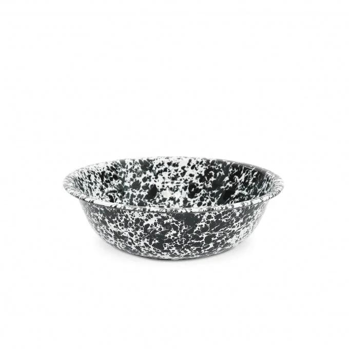 Crow Canyon - Enamelware Splatter Small Basin, Black