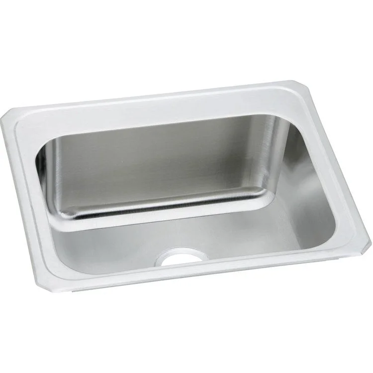 Kitchen Sink Pursuit 25 x 22 Inch Single Bowl Laundry Brushed Satin Drop-In