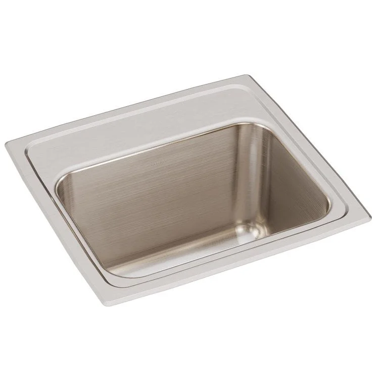 Kitchen Sink Lustertone Classic 17 x 16 Inch Single Bowl Lustrous Satin Drop-In