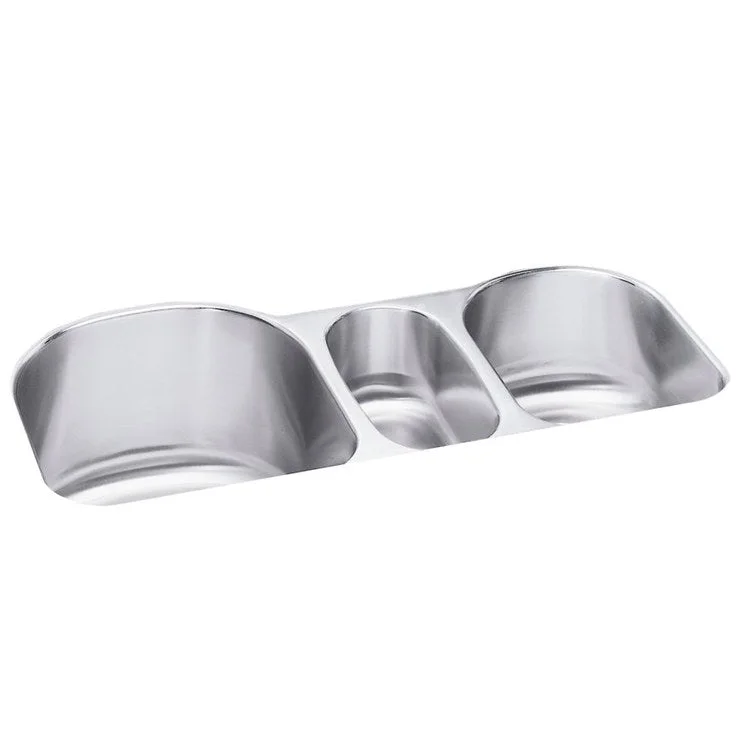 Kitchen Sink Lustertone Classic 39.5 x 20 Inch Triple Bowl Lustrous Highlighted Satin Undermount