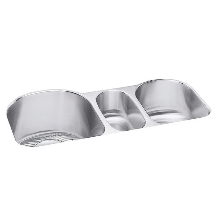 Kitchen Sink Lustertone Classic 39.5 x 20 Inch Triple Bowl Kit Lustrous Highlighted Satin Undermount