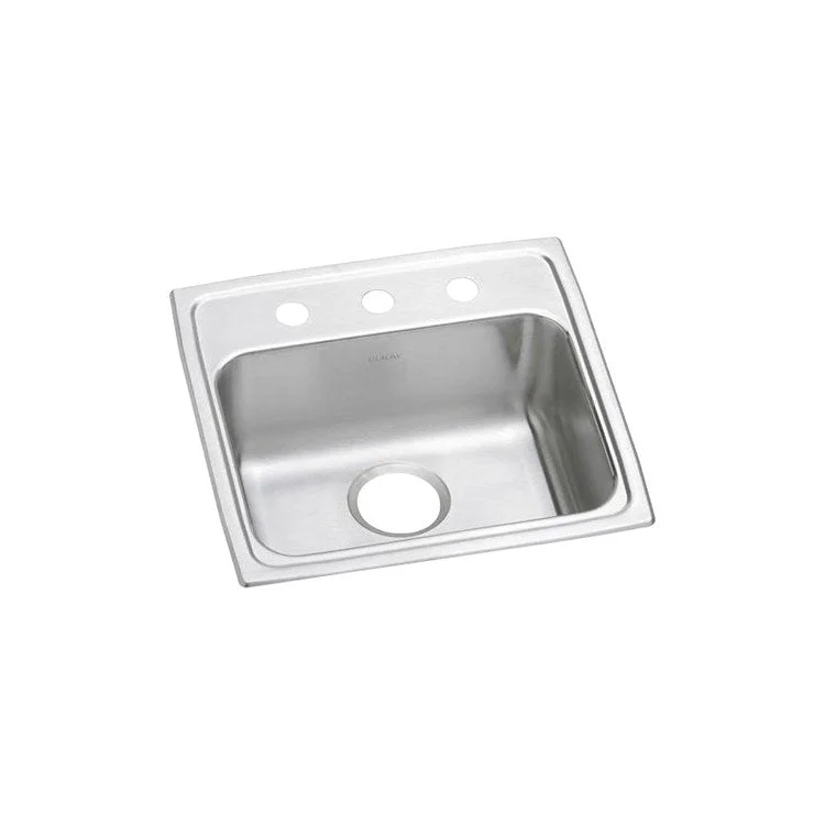 Lustertone Classic 19" Single Bowl ADA Stainless Steel Drop-In Kitchen Sink with 3 Holes