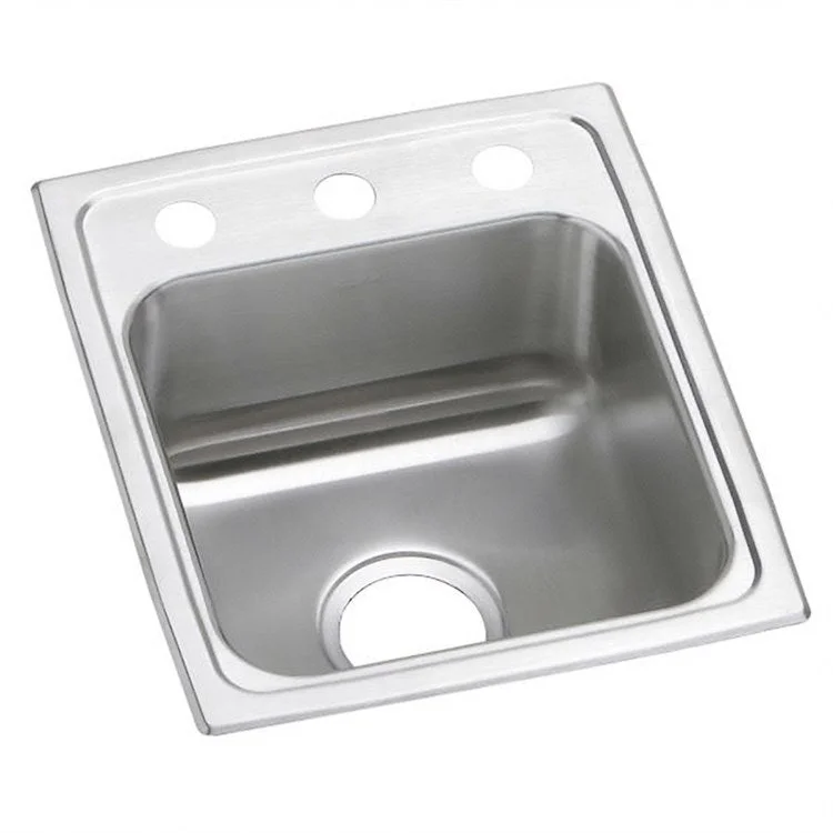 Celebrity 15" Single Bowl Stainless Steel Drop-In Bar/Prep Sink with 3 Holes