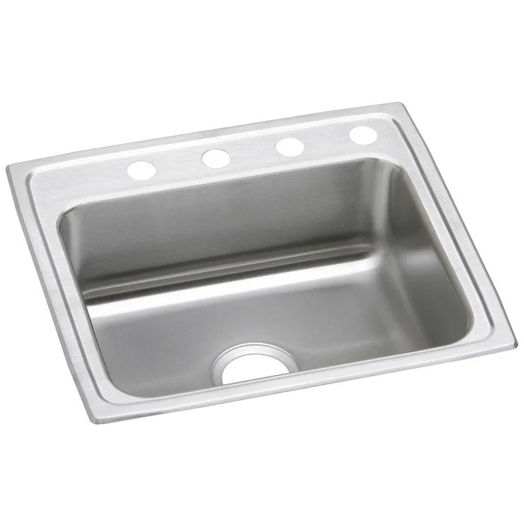 Celebrity 25" Single Bowl Stainless Steel Drop-In Kitchen Sink with 4 Holes