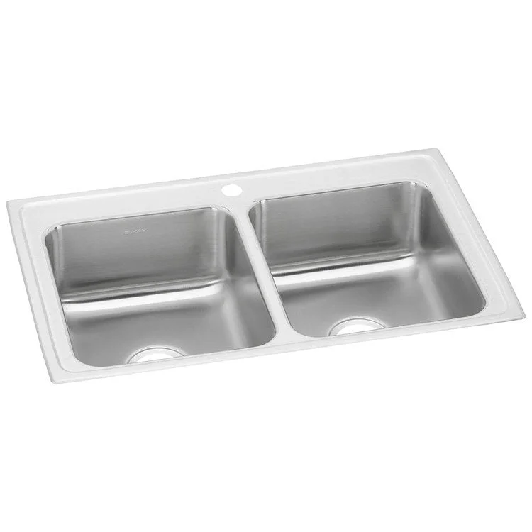 Celebrity 33" Equal Double Bowl Stainless Steel Drop-In Kitchen Sink with 1 Hole