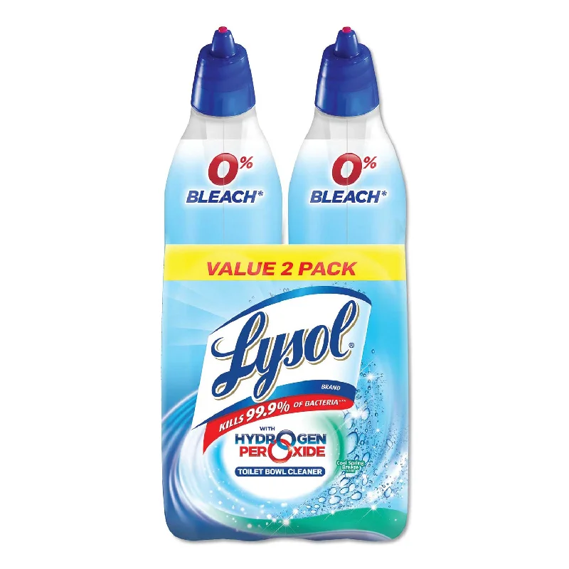 Lysol Cool Spring Breeze Toilet Bowl Cleaner with Hydrogen Peroxide, 24 Ounce - 2 per pack/1 pack per case