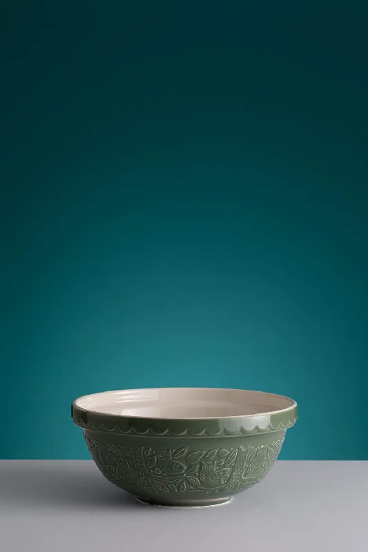 Mason Cash - In the Forest Owl Dark Green Mixing Bowl