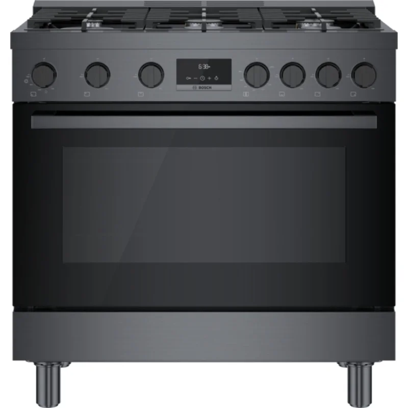 Bosch Gas Range (HGS8645UC) - Black Stainless Steel