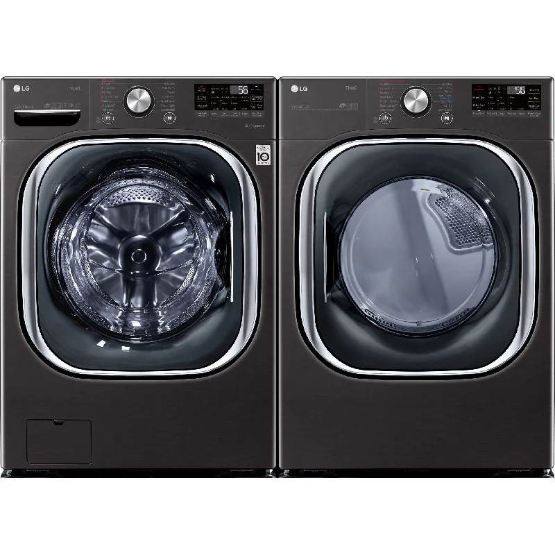 LG Front Load Pair (1482577K) - Black Steel