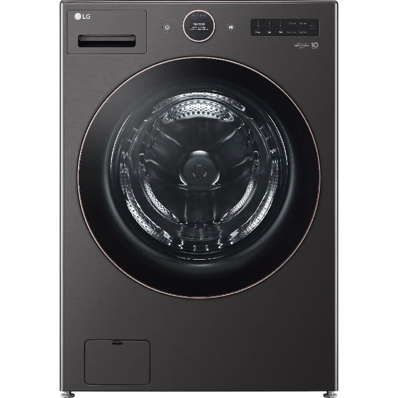 LG Front Load Washer (WM6500HBA) - Black Steel